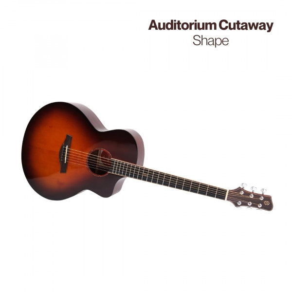 Image of F240C Acoustic Guitar – Auditorium Cutaway Body, Mahogany Top &amp; Back, Rosewood Fingerboard, 20 Frets, Coated Strings (Cherry red)