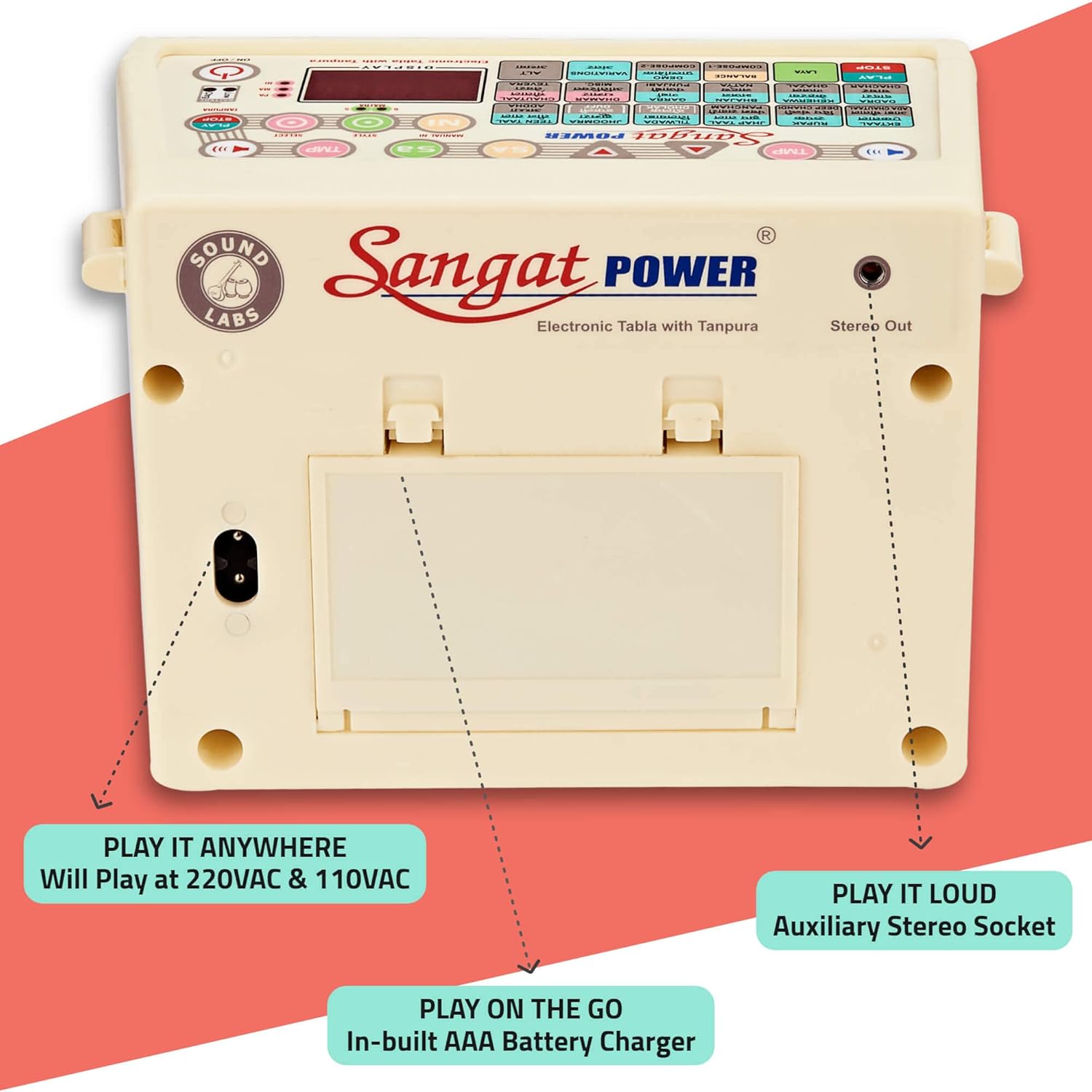 Sangat Power Electronic Tabla Tanpura Digital Musical Instrument by Sound Labs