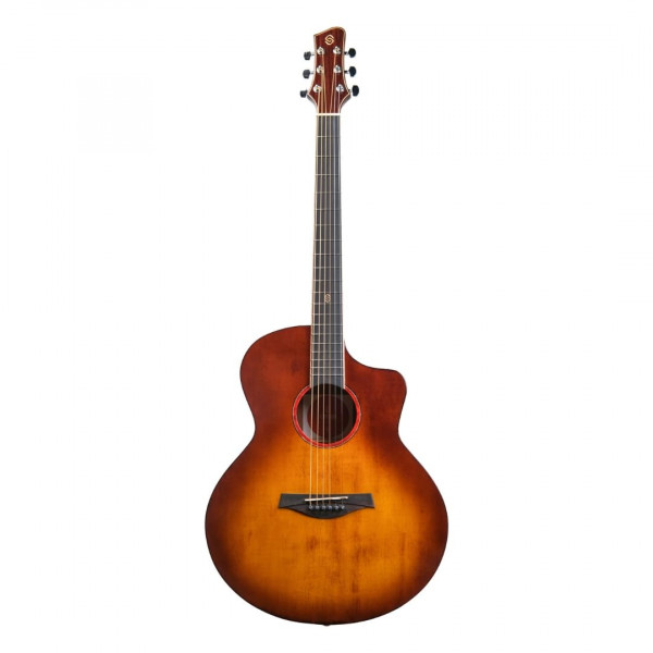 Image of F240C Acoustic Guitar – Auditorium Cutaway Body, Mahogany Top &amp; Back, Rosewood Fingerboard, 20 Frets, Coated Strings (Tobacco gloss)