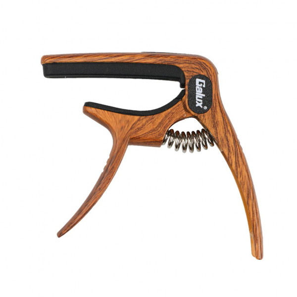 Image of GALUX GC-501A 3in1 Zinc Metal Capo for Acoustic and Electric Guitar (Dark Wood)