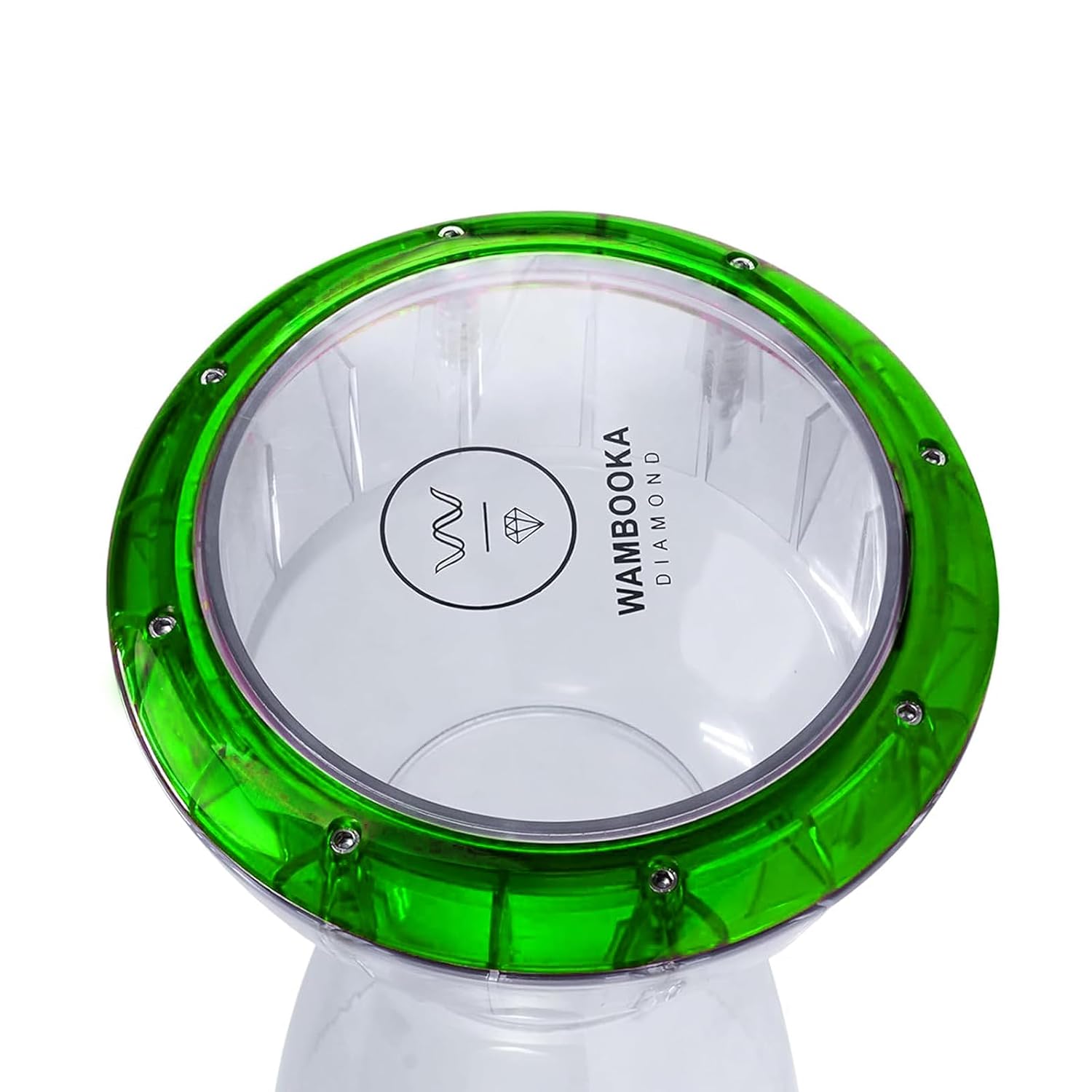 Wambooka Green Emerald Darbuka – Dry & Wet Sound Modes, 8.75'' Head, Lightweight- Professional Drum with Brass Tuning Keys & Padded Bag – 17'' Length – Ideal for Live & Studio Use