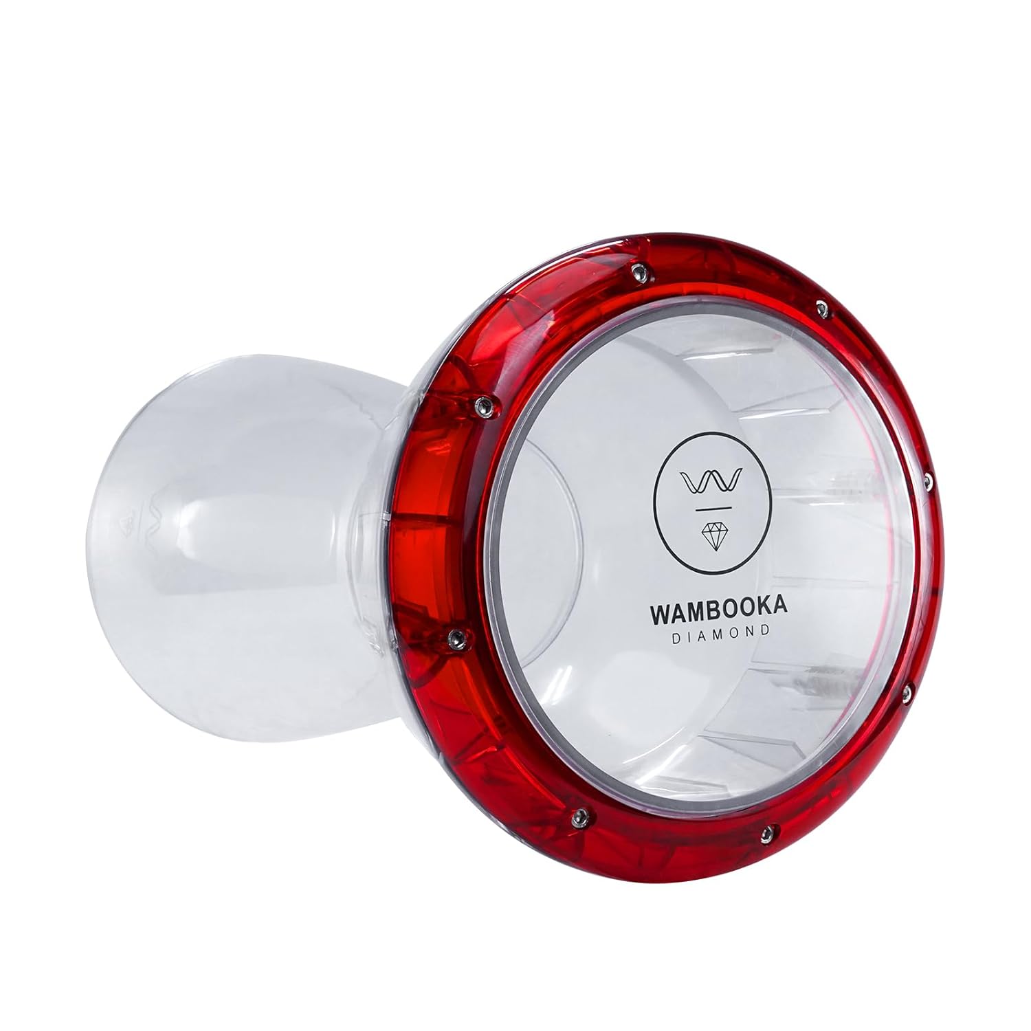 Wambooka Red Ruby Darbuka – Dry & Wet Sound Modes, 8.75'' Head, Lightweight- Professional Drum with Brass Tuning Keys & Padded Bag – 17'' Length – Ideal for Live & Studio Use