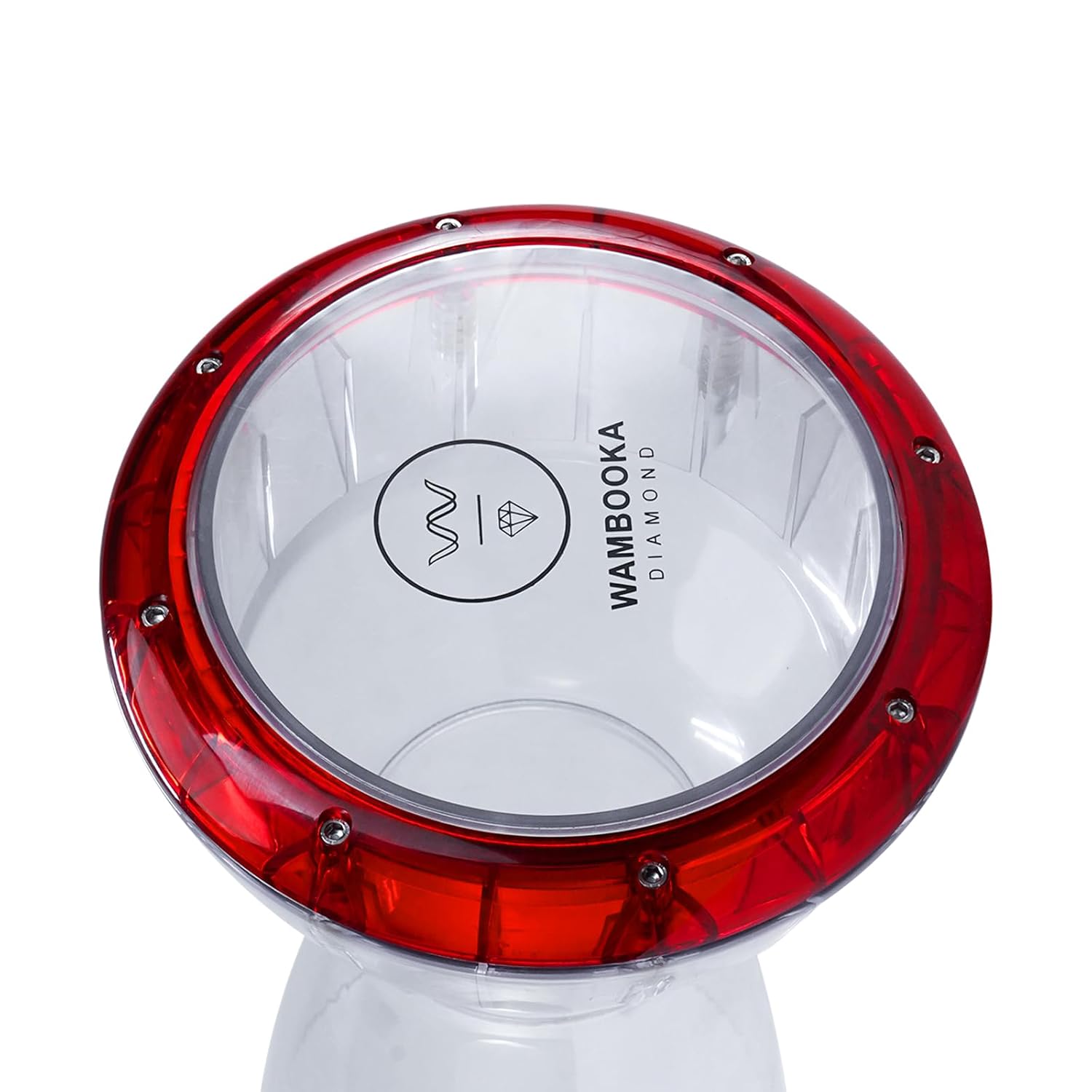 Wambooka Red Ruby Darbuka – Dry & Wet Sound Modes, 8.75'' Head, Lightweight- Professional Drum with Brass Tuning Keys & Padded Bag – 17'' Length – Ideal for Live & Studio Use