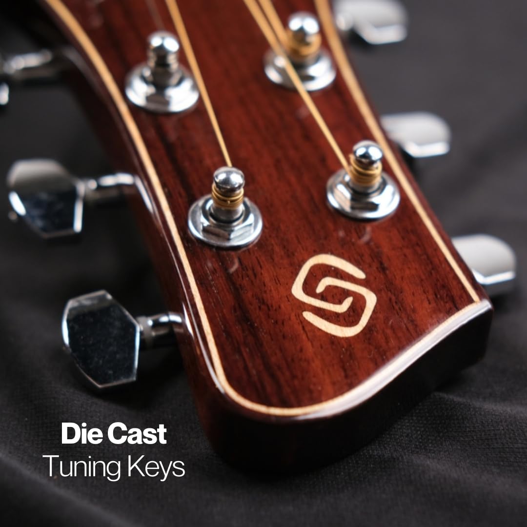 F240C Acoustic Guitar – Auditorium Cutaway Body, Mahogany Top & Back, Rosewood Fingerboard, 20 Frets, Coated Strings (Tobacco gloss)