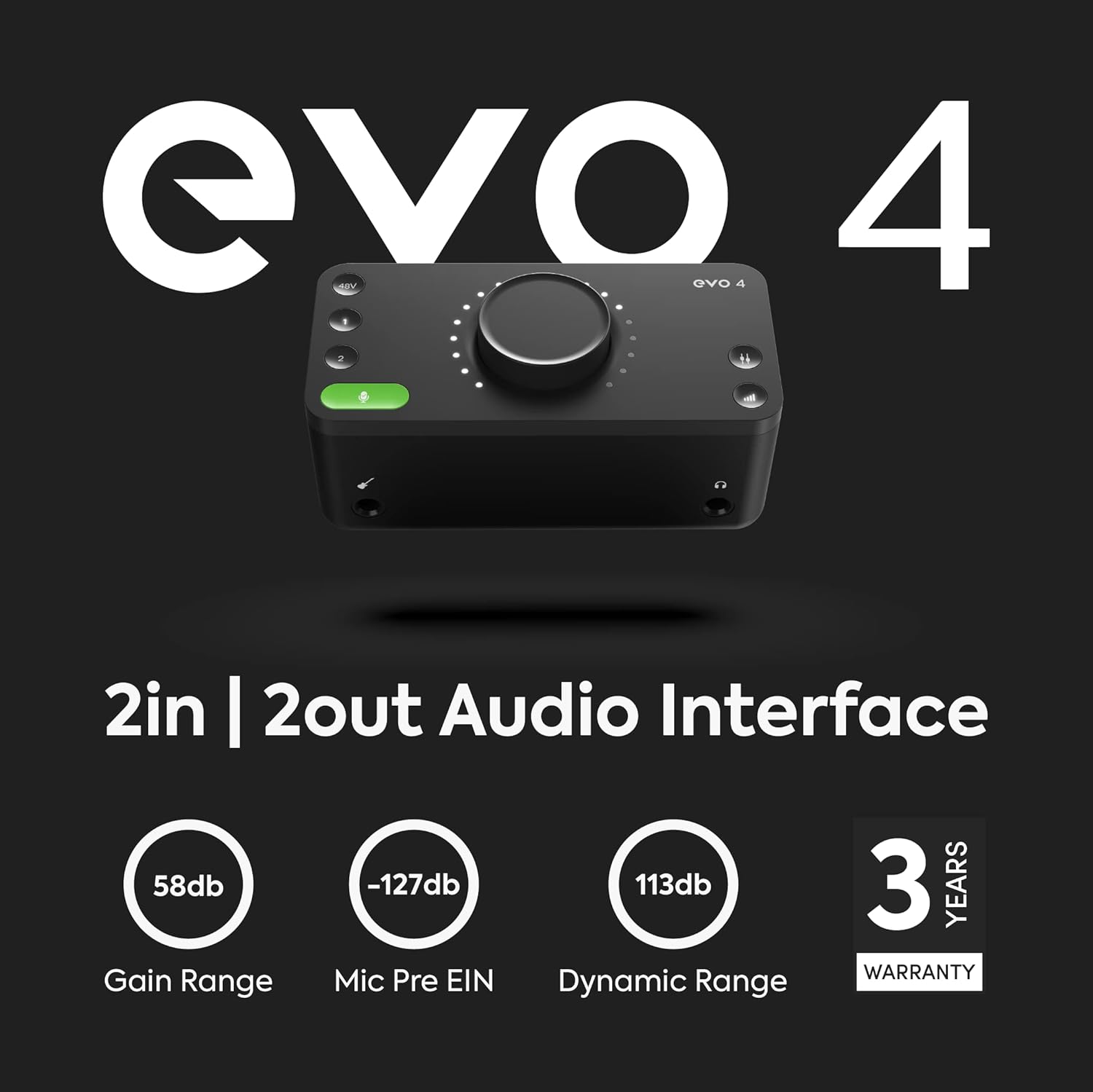 Audient EVO 4 Professional 2in/2out USB Audio Interface
