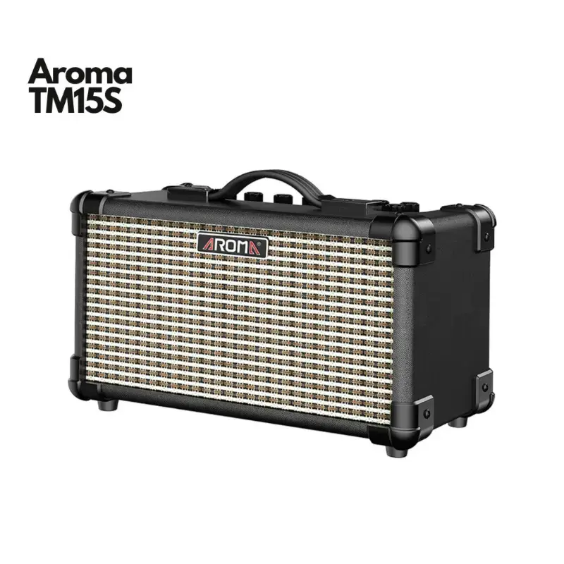 Aroma TM15S 15 Watts Electric Guitar Amplifier with Foot Switch Pedal