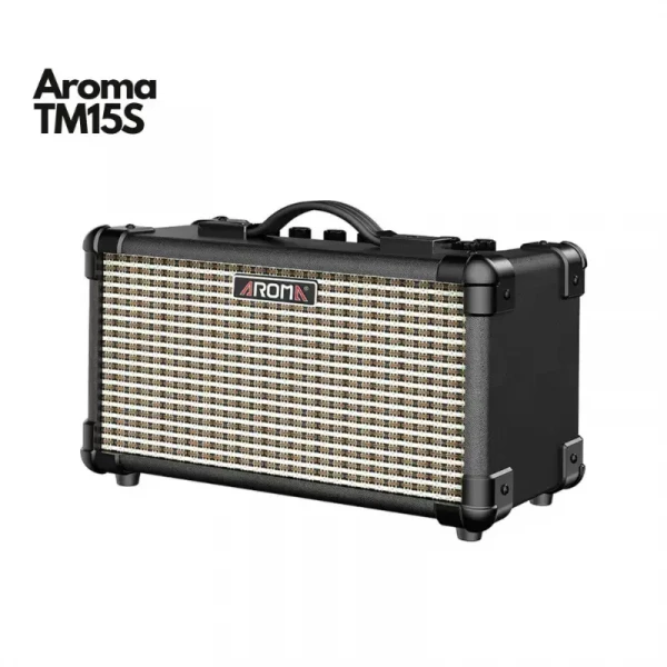 Image of Aroma TM15S 15 Watts Electric Guitar Amplifier with Foot Switch Pedal