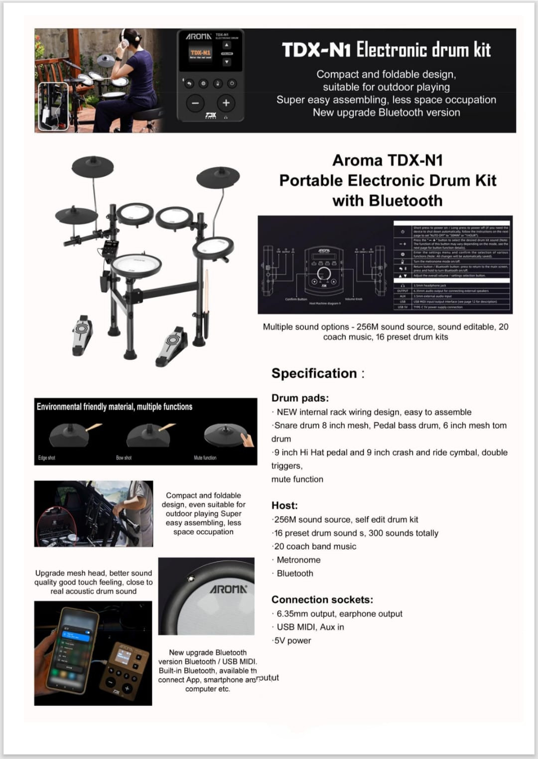 Aroma TDX-N1 Drum kit