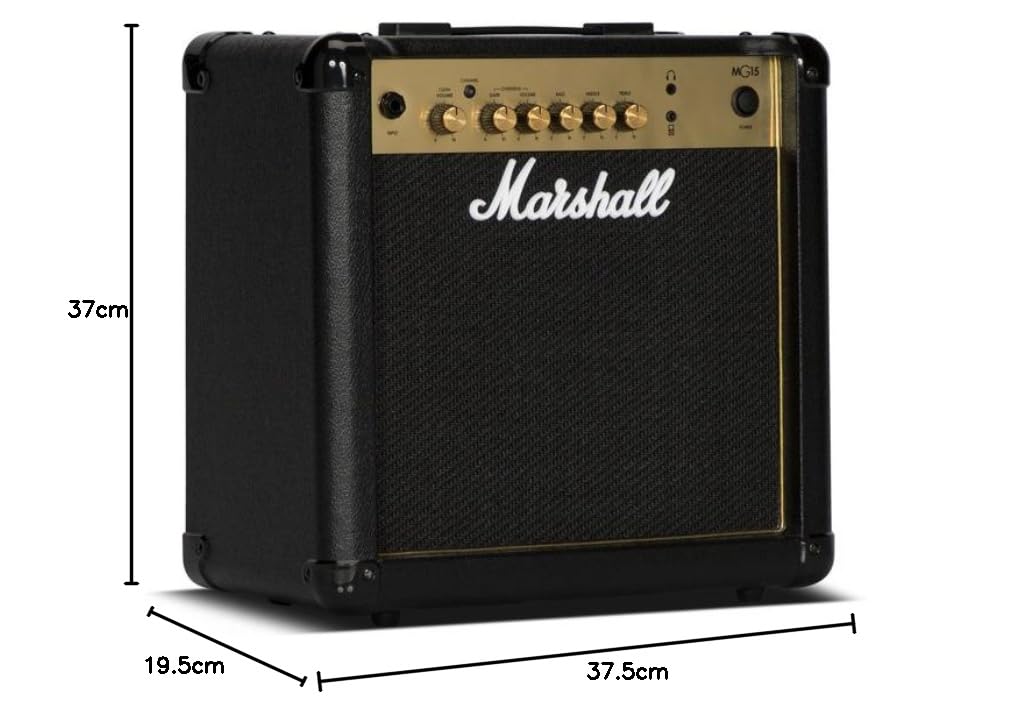 Marshall MG4 Gold Series MG15 G 15-Watt Guitar Combo Amplifier Latest Version with 2 Channels