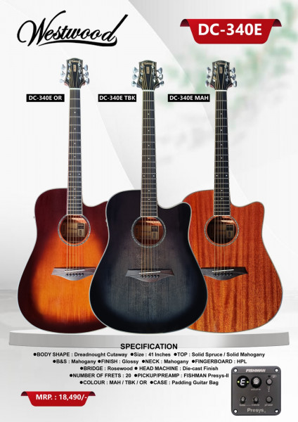 Image of Westwood DC340E Electro-Acoustic Guitar With FISHMAN Pickup