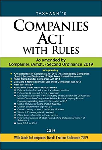 Companies Act with Rules-As Amended by Companies Amdt Ordinance 2018 Paperback Pocket - 2019 Edition