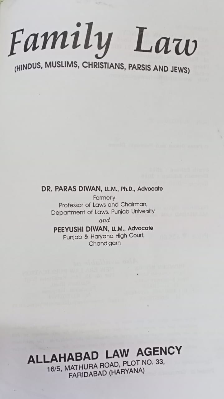 Family Law by Dr Paras Diwan