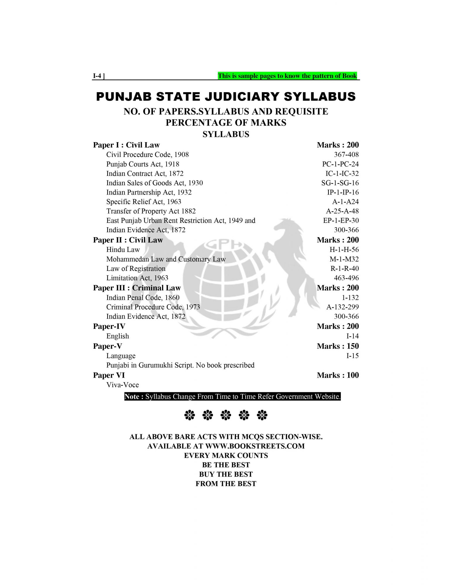 Haryana and Punjab Judicial Service Examination Book By Global Publishing House
