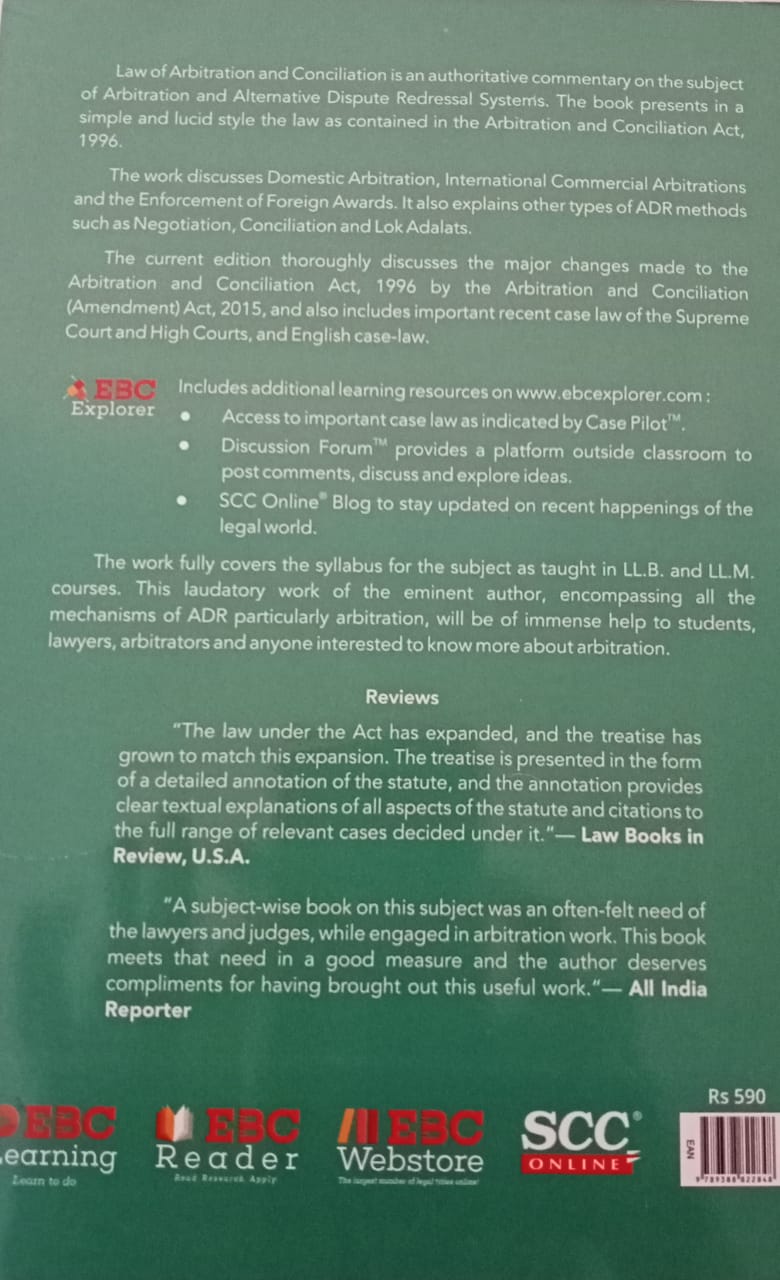 Law of Arbitration Conciliation by Avtar Singh