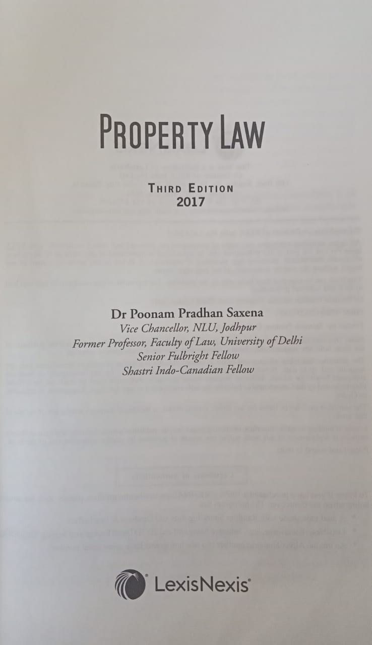 Property Law by Poonam Pradhan Saxena