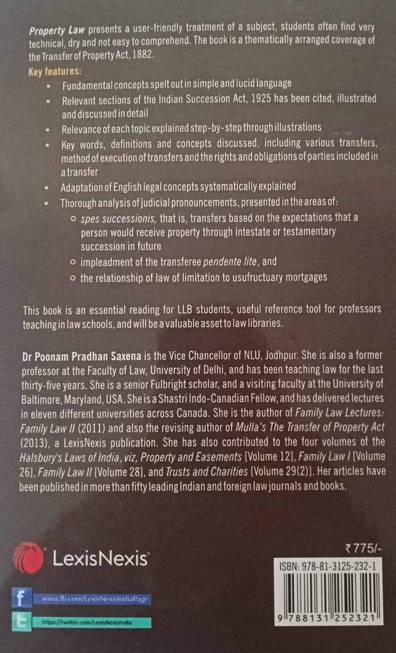 Property Law by Poonam Pradhan Saxena