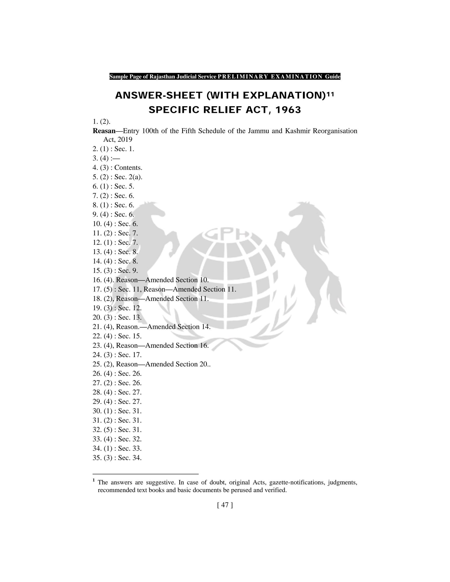 Rajasthan Judicial Services Examination Preliminary Examination Objective Questions and Answers In One Vol ed Paperback 2024 for Rjs Exam by solanki