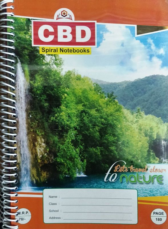 CBD Spiral Notebook A4 size Single Line Soft Cover 280 page