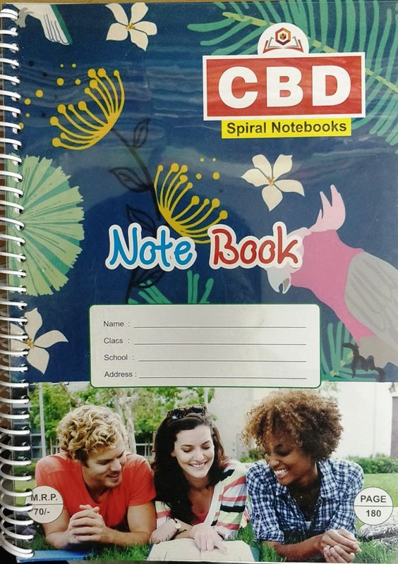 CBD Spiral Notebook A4 size Single Line Soft Cover 380 page