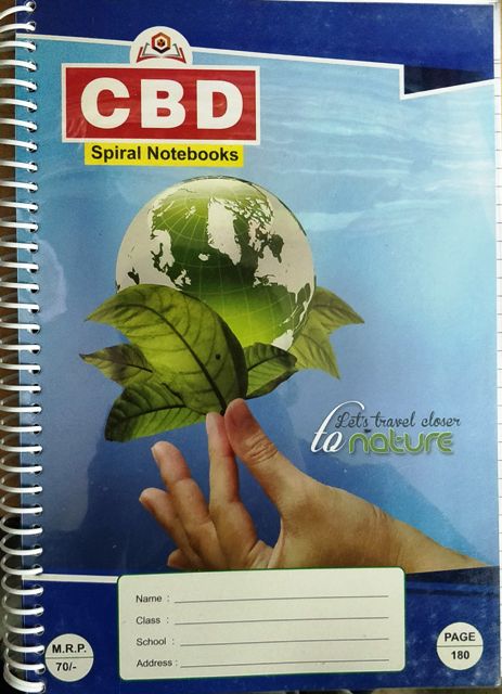 CBD Spiral Notebook 2 Sets A4 size Single Line Soft Cover