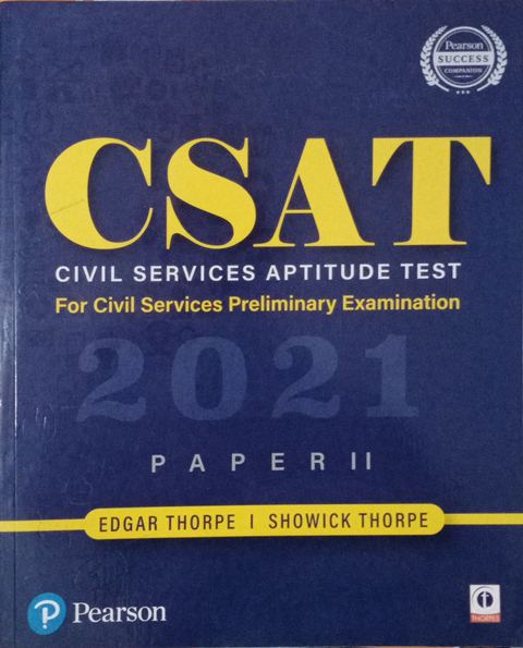 Pearson CSAT Civil Service Aptitude Test 2020 Paper 2 By Edgar Thorepe Showick Thorpe