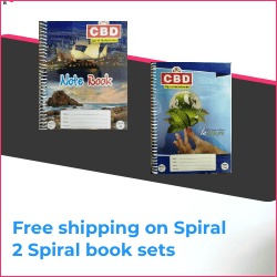 CBD Spiral Notebook 2 Sets A4 size Single Line Soft Cover