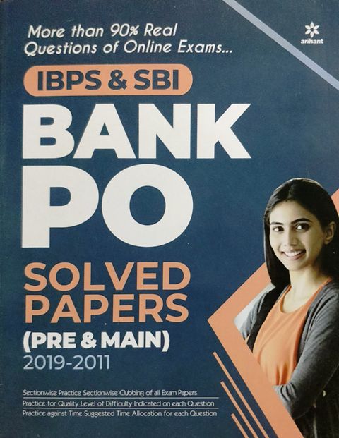 9789325290273 ARIHANT IBPS SBI BANK PO SOLVED PAPER PRE MAINS 2011 to 2019