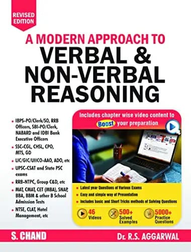 978935011534 A Modern Approach to Verbal and Non Verbal Reasoning by RS Aggarwal