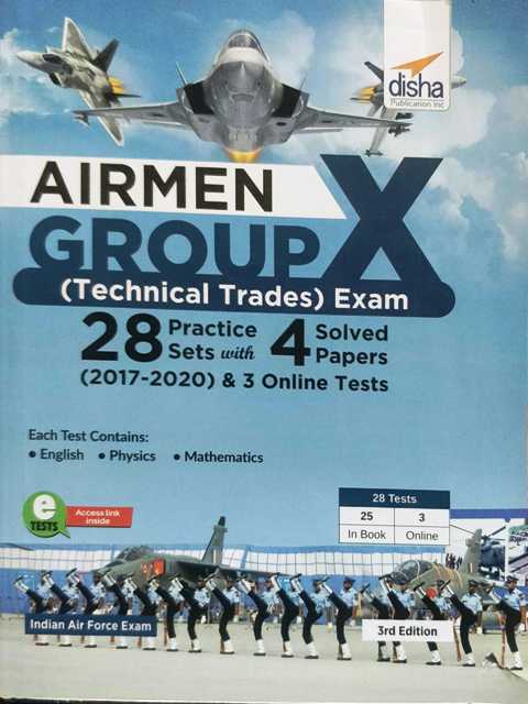 9789390486182 Disha Airmen Group X Exam Practice Sets 28 Practice Paper 4 Solved Paper book 3rd edition 2021