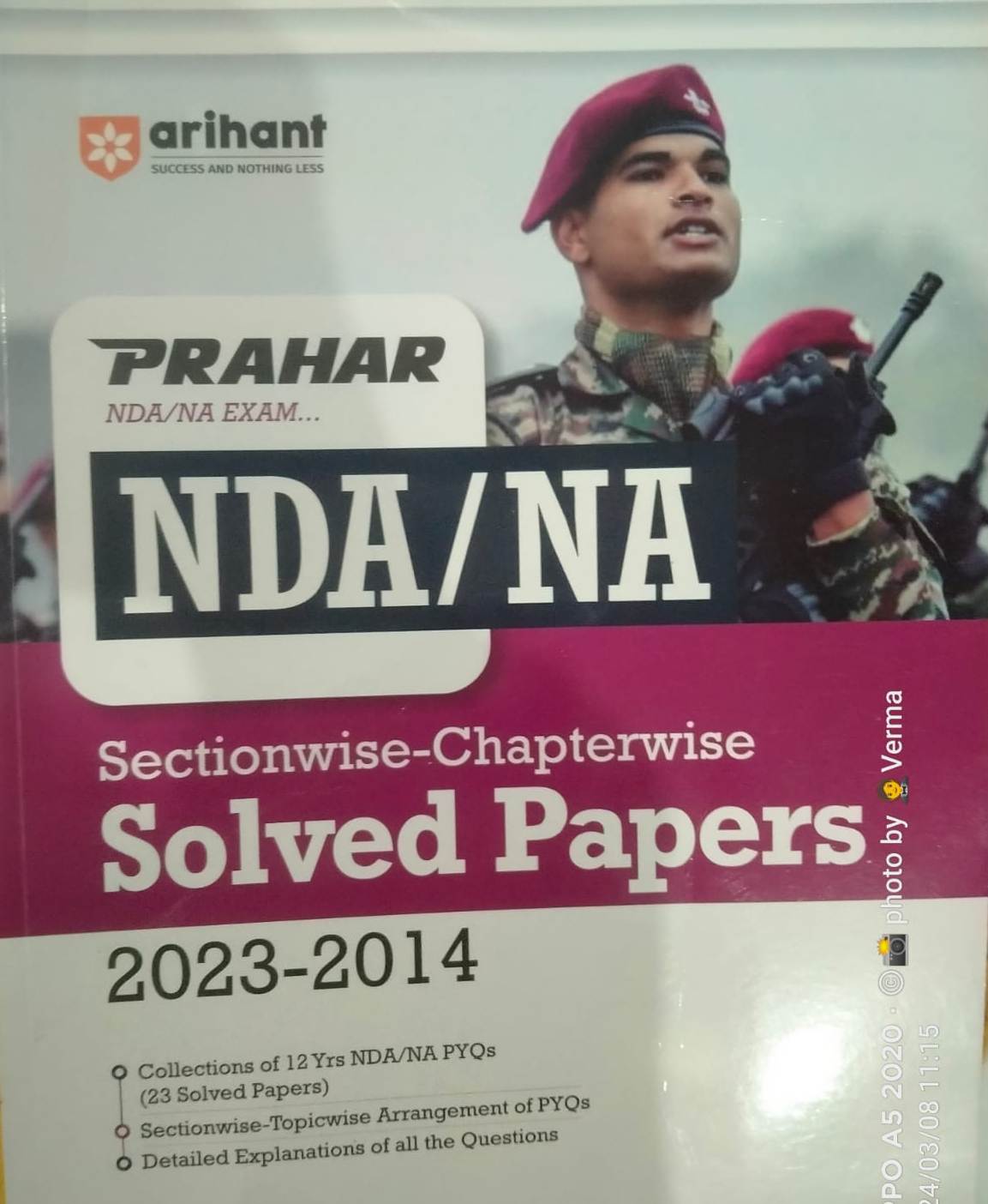 Arihant Pathfinder NDA Solved Papers Chapterwise Sectionwise