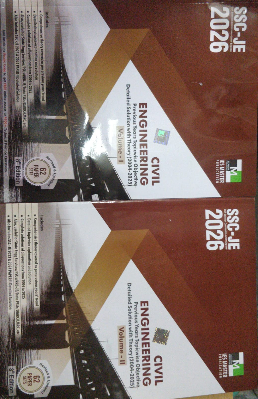 IES Master SSC JE 2026 Civil Engineering Volume I and II Combo