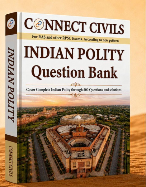 Image of Connect Civils publication Indian Polity Question Bank book English edition