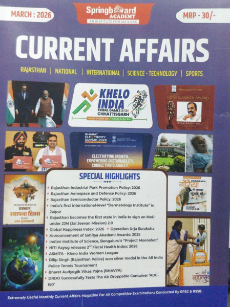 Image of Springboard Academy Current Affairs March 2026 Magazine english edition
