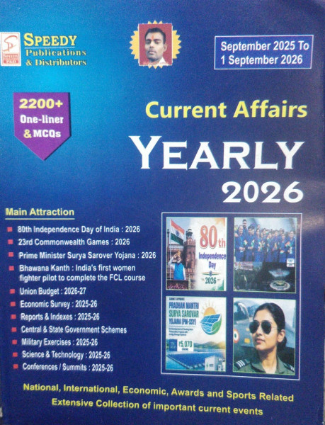 Image of Speedy Publications Current Affairs Yearly 2026 English September 2025 to 1 September 2026