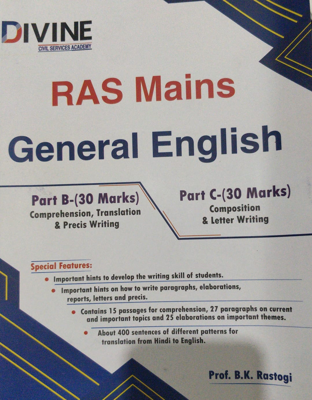 Divine RAS Mains General English by BK Rastogi
