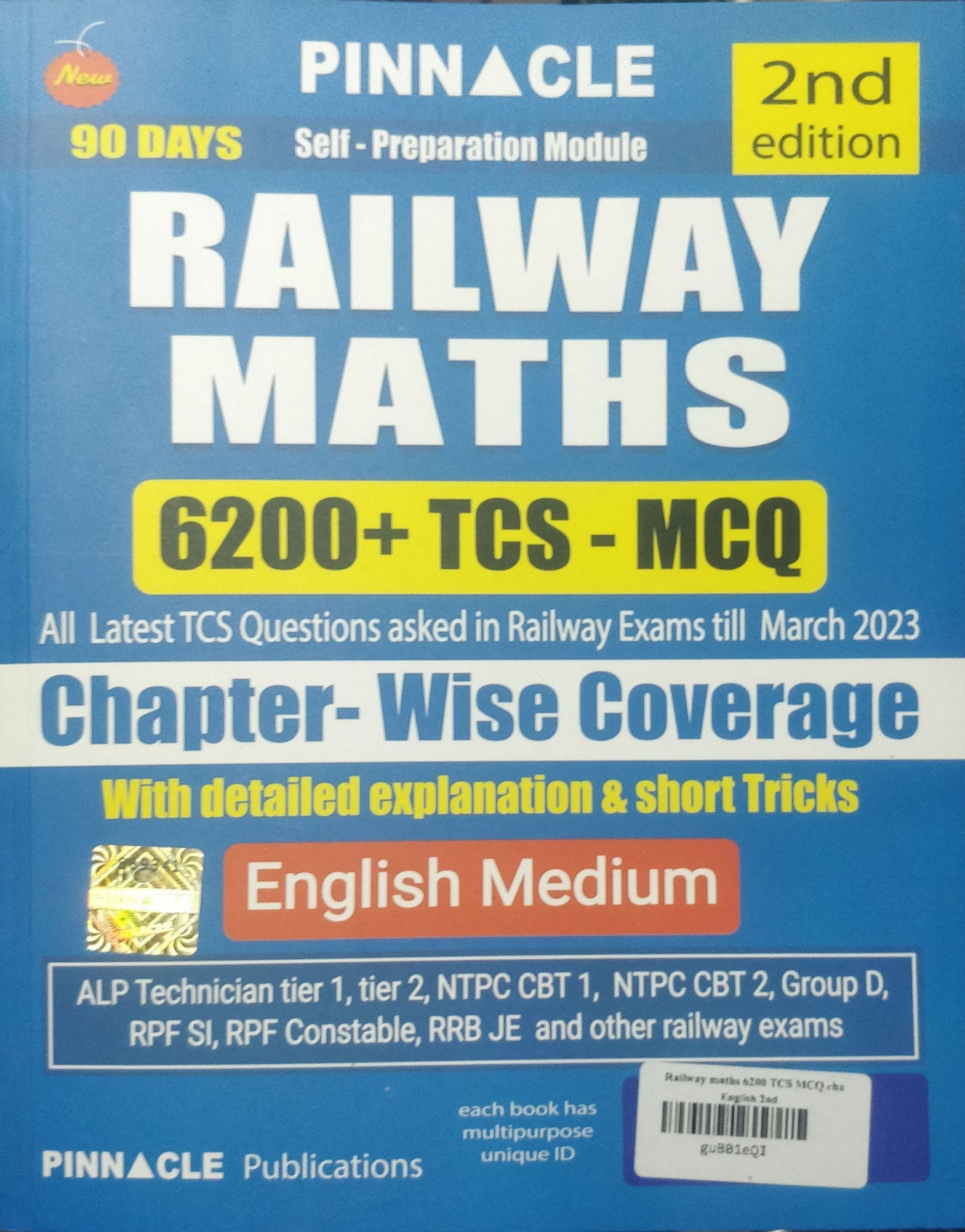 Pinnacle Railway Maths 6200 TCS MCQ English Medium