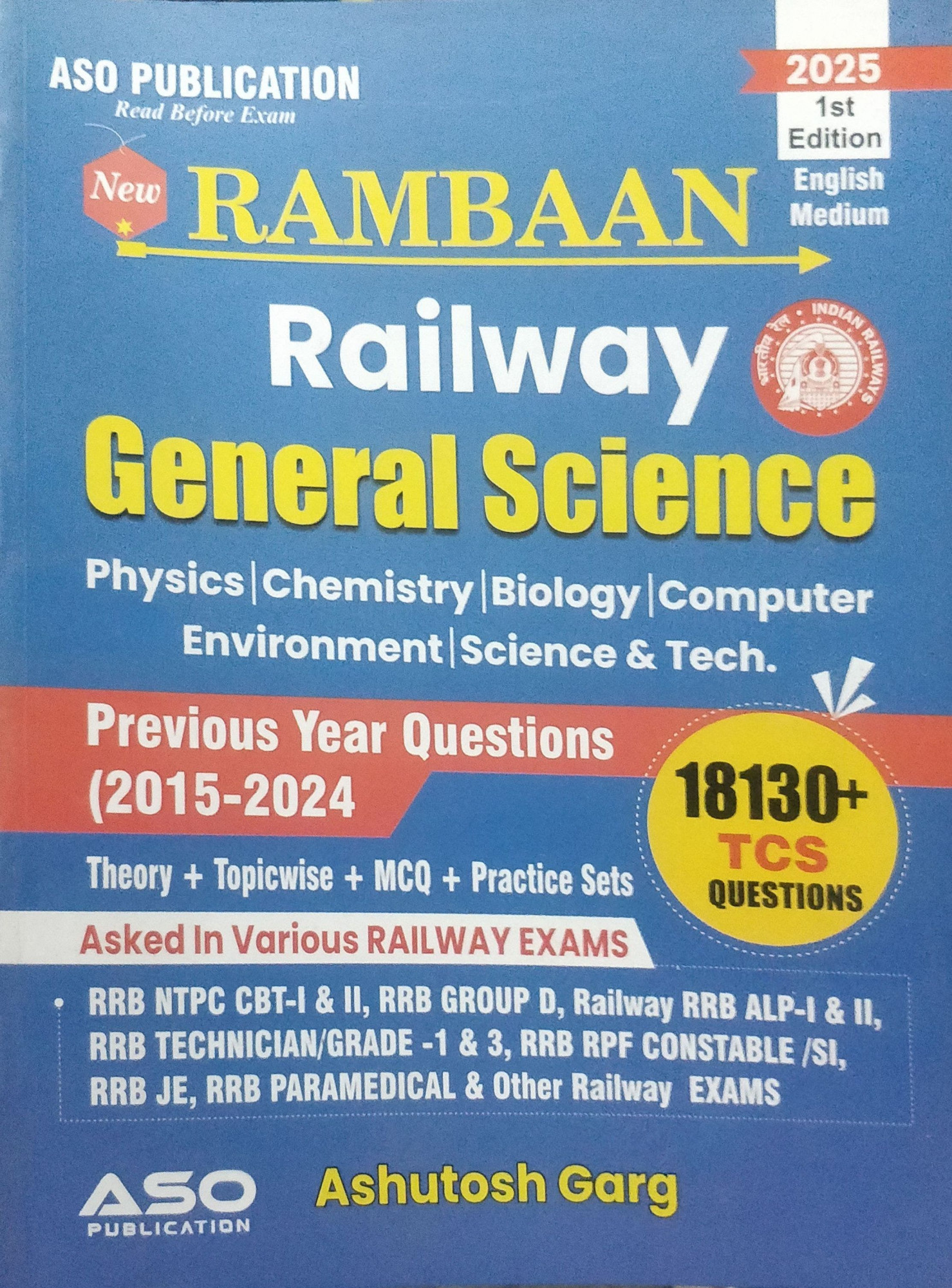 ASO Rambaan Railway General Science 2025 by Ashutosh Garg ASO Publication
