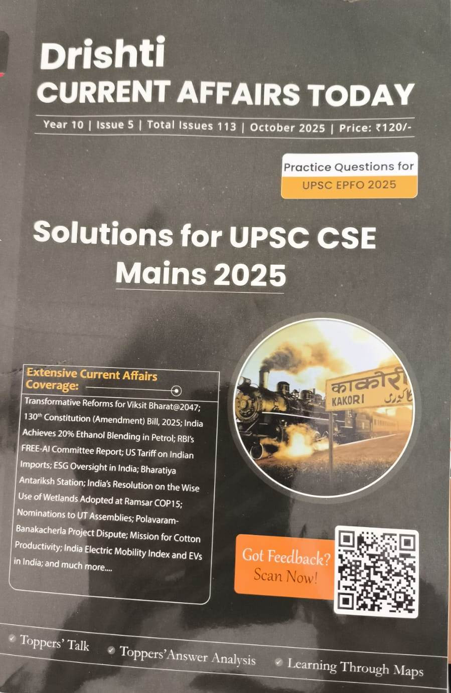 Drishti Current Affairs Today book October 2025 Issue 125