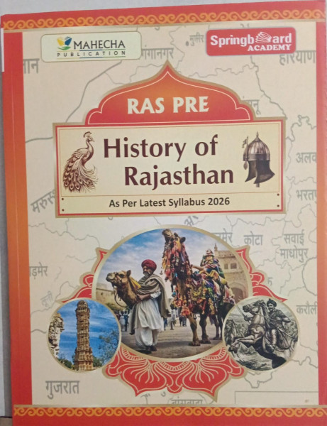 Image of Spring board academy RAS Pre History of Rajasthan 2026 by Mahecha publication