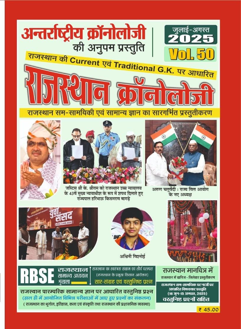 Rajasthan Chronology vol 50 2025