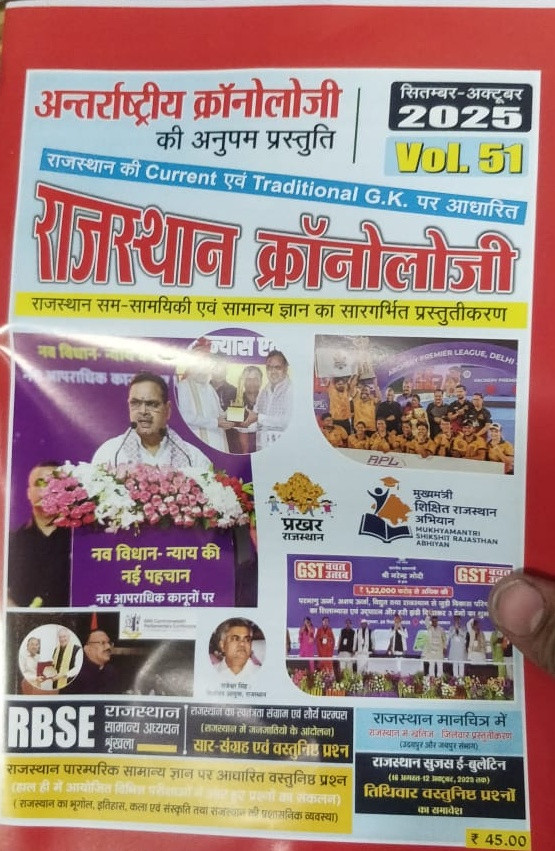 Rajasthan Chronology vol 51 2025
