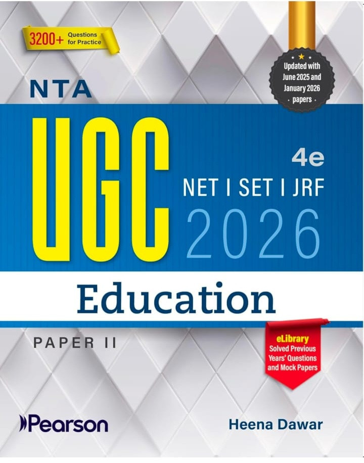 Pearson NTA UGC Net Set Jrf Education book for paper 2 by Heena Dawar
