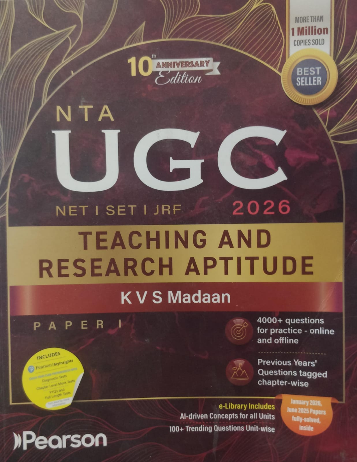 PEARSON NTA UGC NET PAPER-1 E KVS MADAAN 2026 Edition 10th