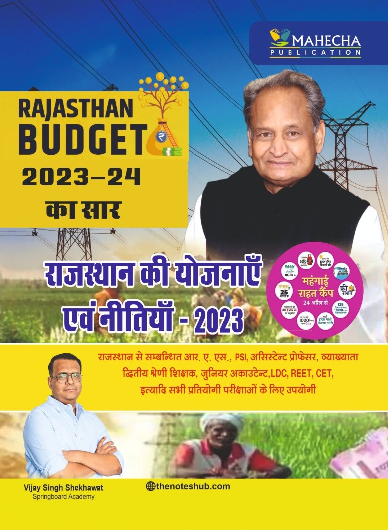 Mahecha Rajasthan ki yojnaye evm nitiya 2023