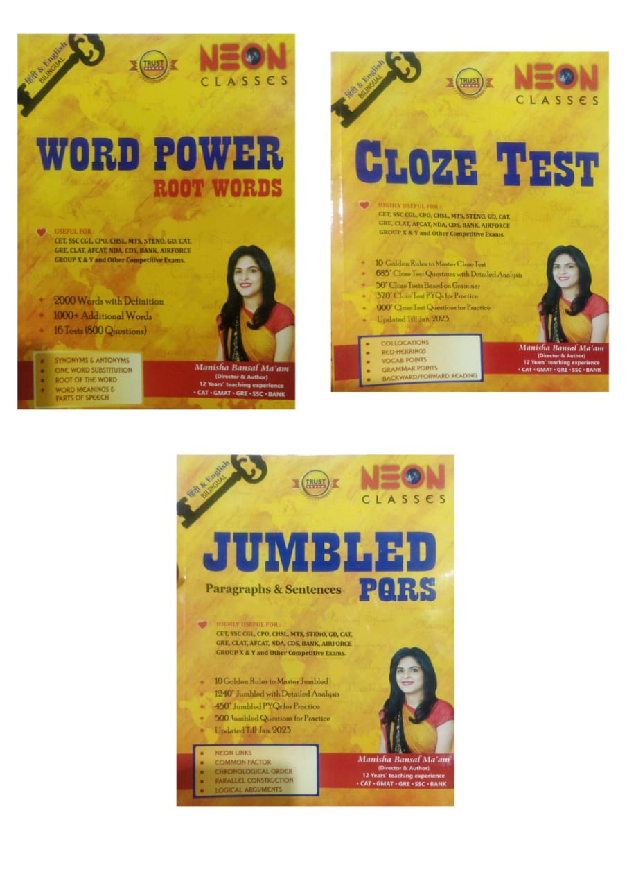 neon books Neon Jumbled Word Power Cloze Test Combo book sets