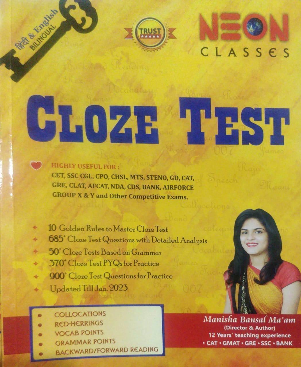 Neon Jumbled Word Power Cloze Test Combo book sets by Manish Bansal