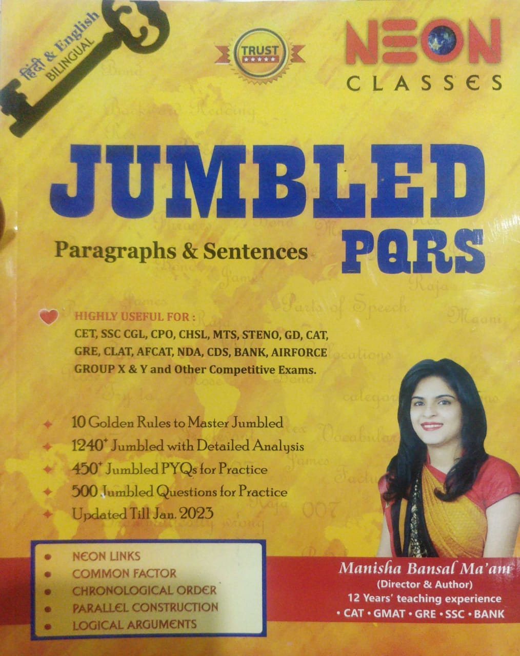 Neon Jumbled Word Power Cloze Test Combo book sets by Manish Bansal