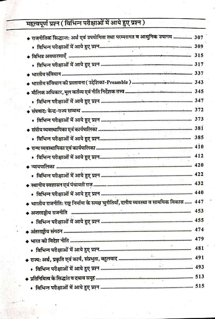 lakshya i grade rajniti book CONTENT