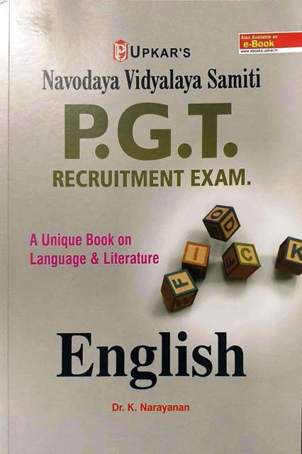 UPKAR NAVODAYA VIDYALAYA SAMITI NVS PGT ENGLISH BY Dr K NARAYANAN