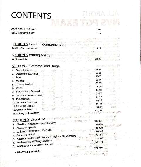 ARIHANT NVS PGT ENGLISH BOOK